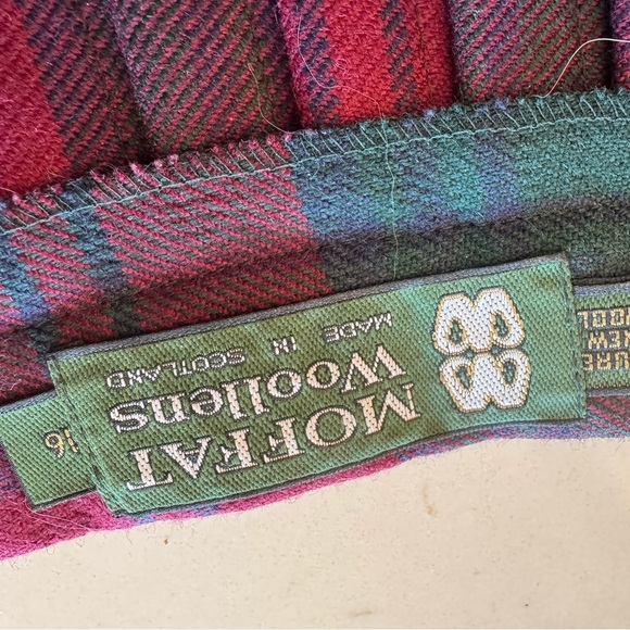 Vintage Moffat Woollens Made in Scotland Wrap Tartan Plaid Wool Skirt / 16 - Picture 10 of 14